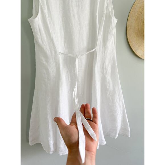 J.Crew | NWT Marilyn Linen mini dress in White | Sz 12 - Picture 10 of 10